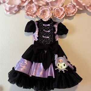 Adorable Black and Purple Kids Halloween Costume KUROMI